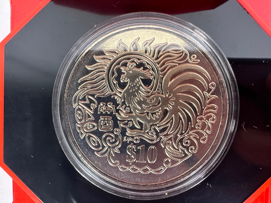 Singapore $10 Dollar Proof-Like Coins From 1993-2004: 1993,94,95,96,97,98,99,00,01,02,03,2004 Monetary Authority Of Singapore - 12 Coins Copper-Nickel Composition [Photo 4]