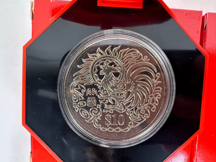 Singapore $10 Dollar Proof-Like Coins From 1993-2004: 1993,94,95,96,97,98,99,00,01,02,03,2004 Monetary Authority Of Singapore - 12 Coins Copper-Nickel Composition [Photo 3]