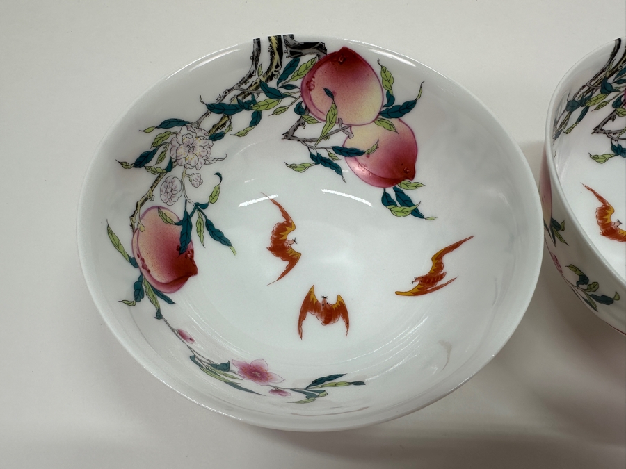 Chinese Porcelain Peach Bowls 5W X 2.25H [Photo 9]