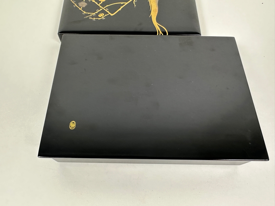 Vintage Japanese Lacquer Jewelry Box 8.5W X 6.5D X 2.75H [Photo 7]