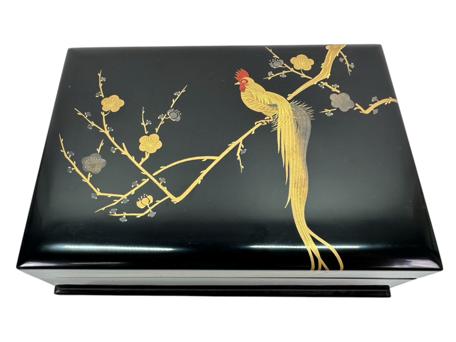 Vintage Japanese Lacquer Jewelry Box 8.5W X 6.5D X 2.75H [Photo 1]