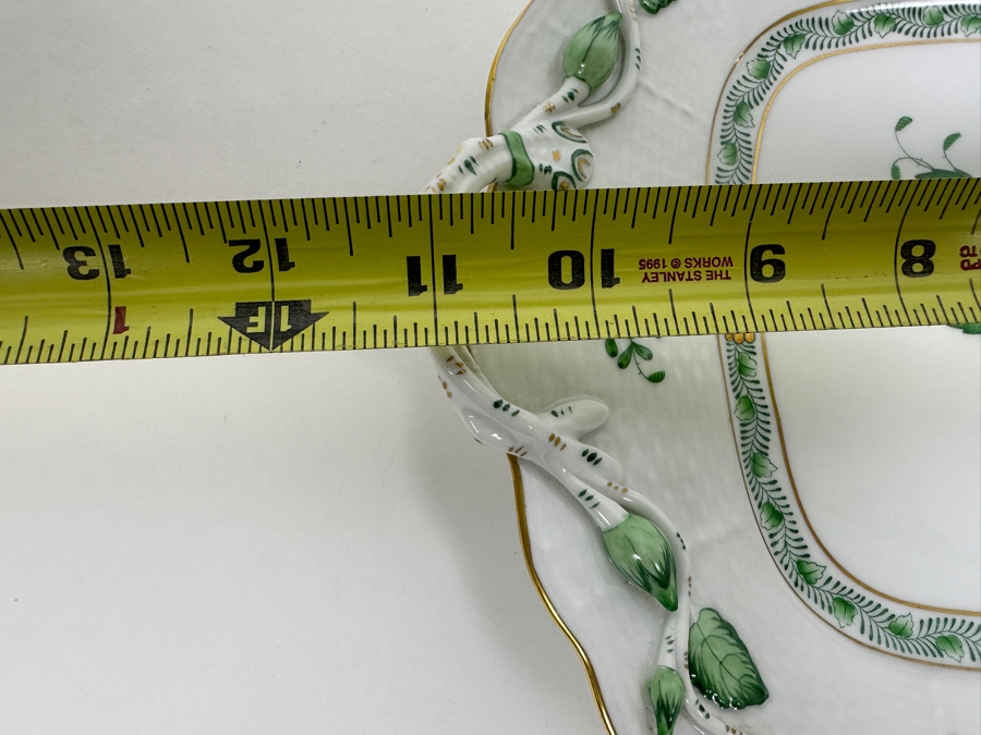 Herend Hand Painted Porcelain Dish 11 X 9.5 [Photo 13]