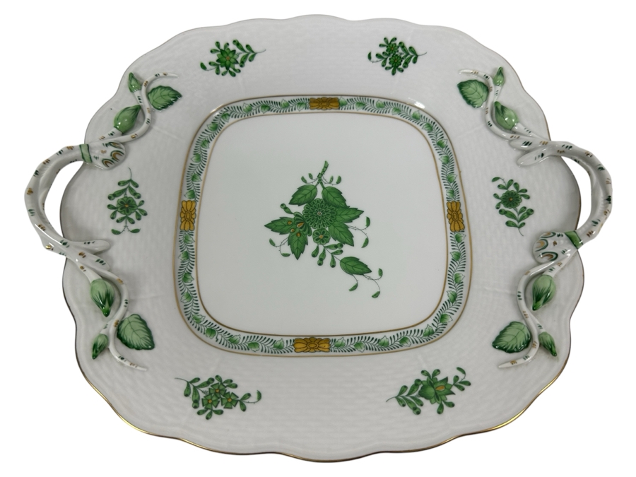 Herend Hand Painted Porcelain Dish 11 X 9.5 [Photo 1]