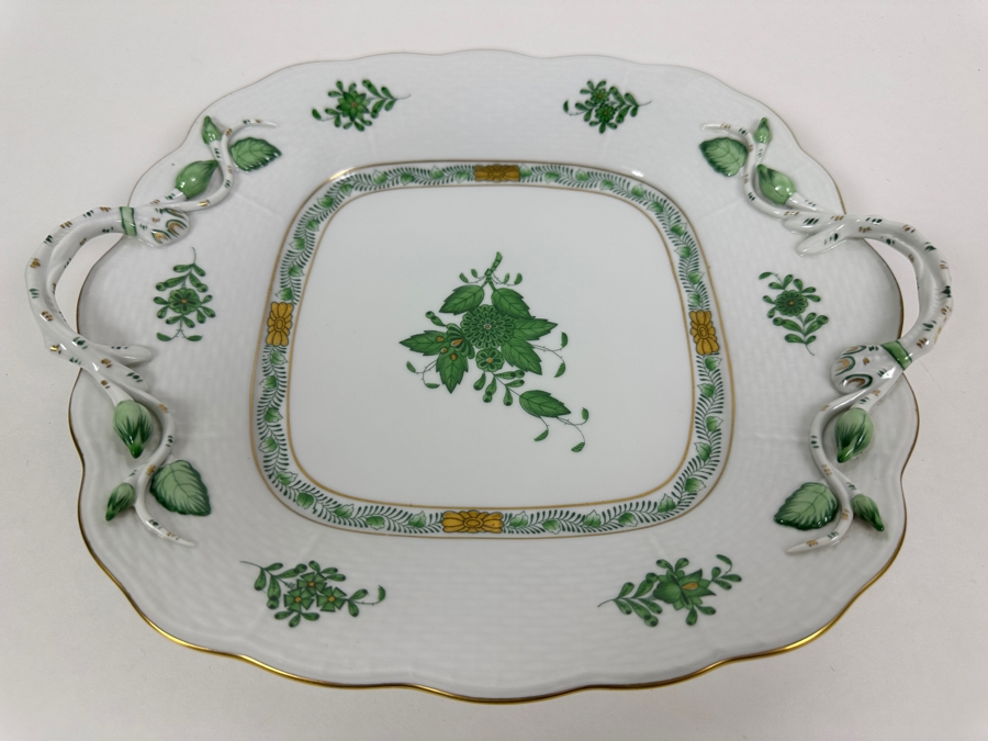 Herend Hand Painted Porcelain Dish 11 X 9.5 [Photo 3]