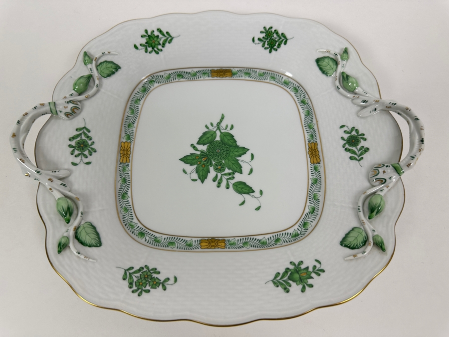 Herend Hand Painted Porcelain Dish 11 X 9.5 [Photo 2]