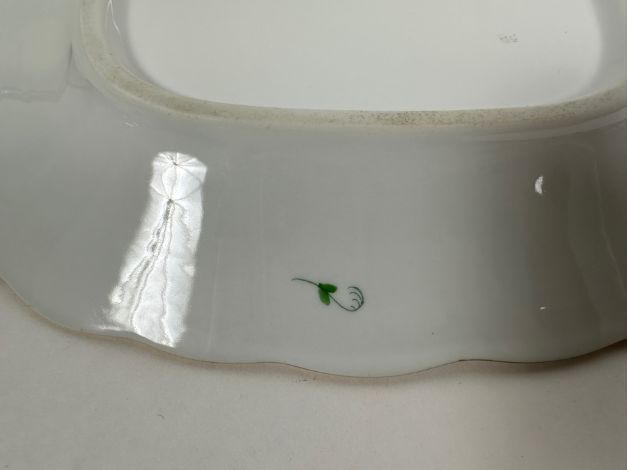 Herend Hand Painted Porcelain Dish 11 X 9.5 [Photo 12]