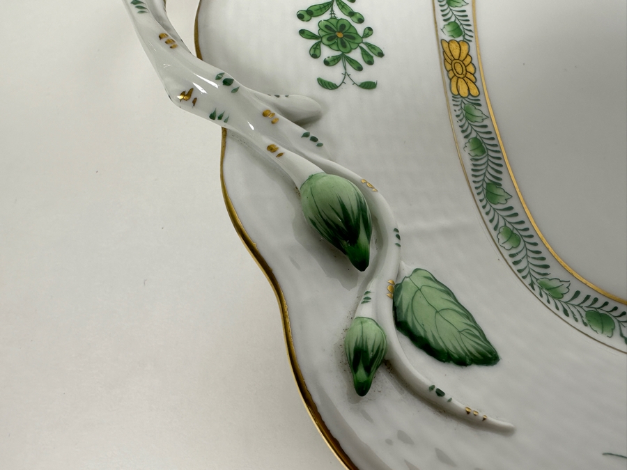 Herend Hand Painted Porcelain Dish 11 X 9.5 [Photo 9]