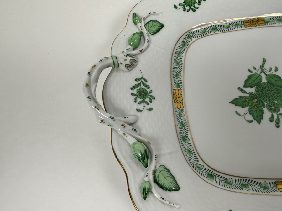 Herend Hand Painted Porcelain Dish 11 X 9.5 [Photo 8]
