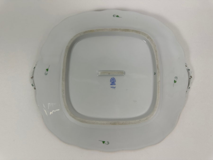 Herend Hand Painted Porcelain Dish 11 X 9.5 [Photo 10]
