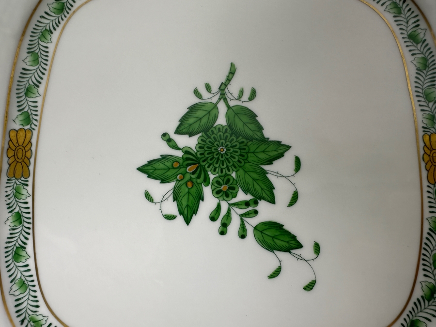 Herend Hand Painted Porcelain Dish 11 X 9.5 [Photo 6]