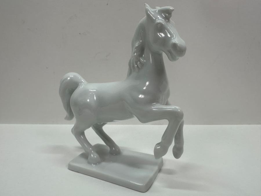 Furstenberg Germany White Porcelain Horse Figurine 5H [Photo 4]