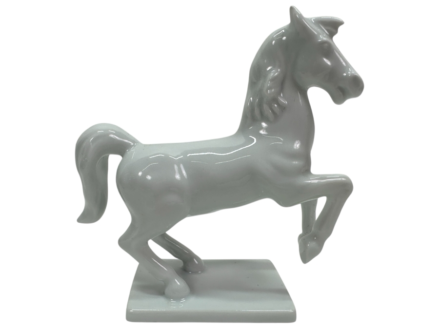 Furstenberg Germany White Porcelain Horse Figurine 5H [Photo 1]