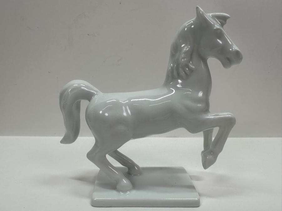 Furstenberg Germany White Porcelain Horse Figurine 5H [Photo 2]