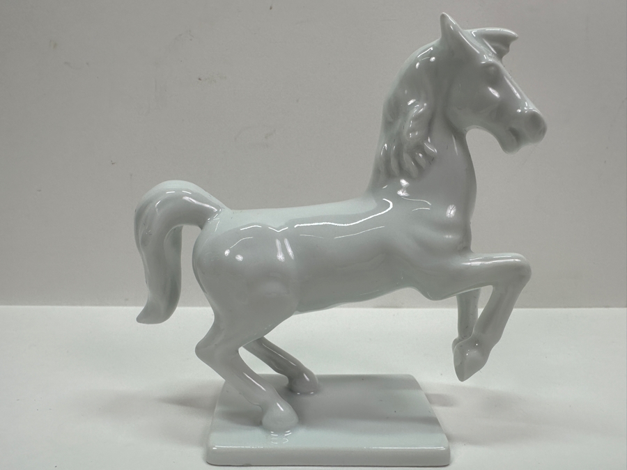 Furstenberg Germany White Porcelain Horse Figurine 5H [Photo 3]