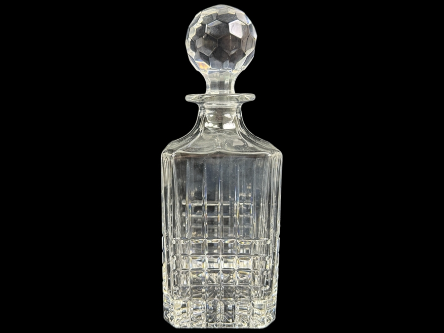 Tiffany & Co. Crystal Plaid Decanter With Stopper 10H [Photo 1]