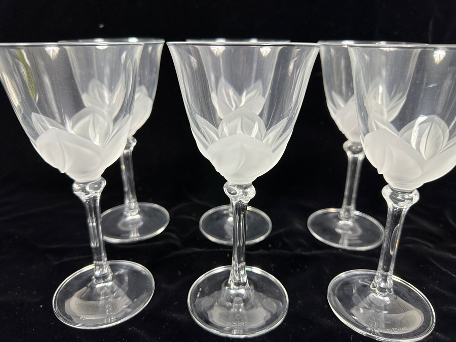 (6) Cristal D'Arques J. G. Durand Florence Stemware Glasses 6 5/8H [Photo 5]