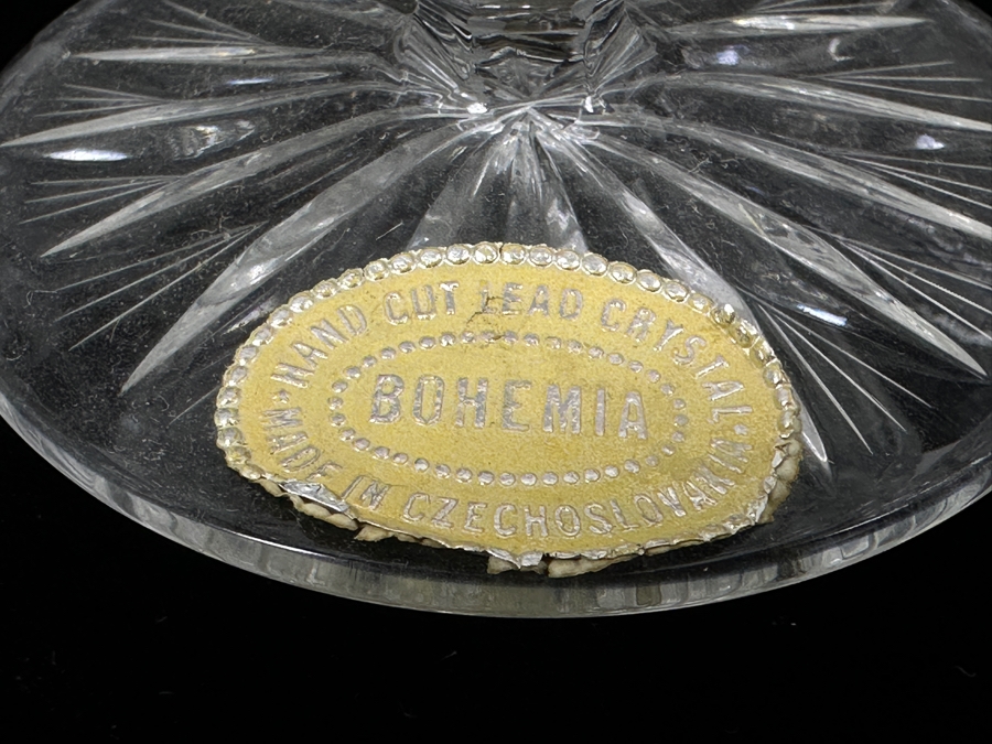 (12) Vintage Bohemia Hand Cut Lead Crystal Brandy Snifter Stemware Glasses Made In Czechoslovakia 4 5/8H [Photo 5]