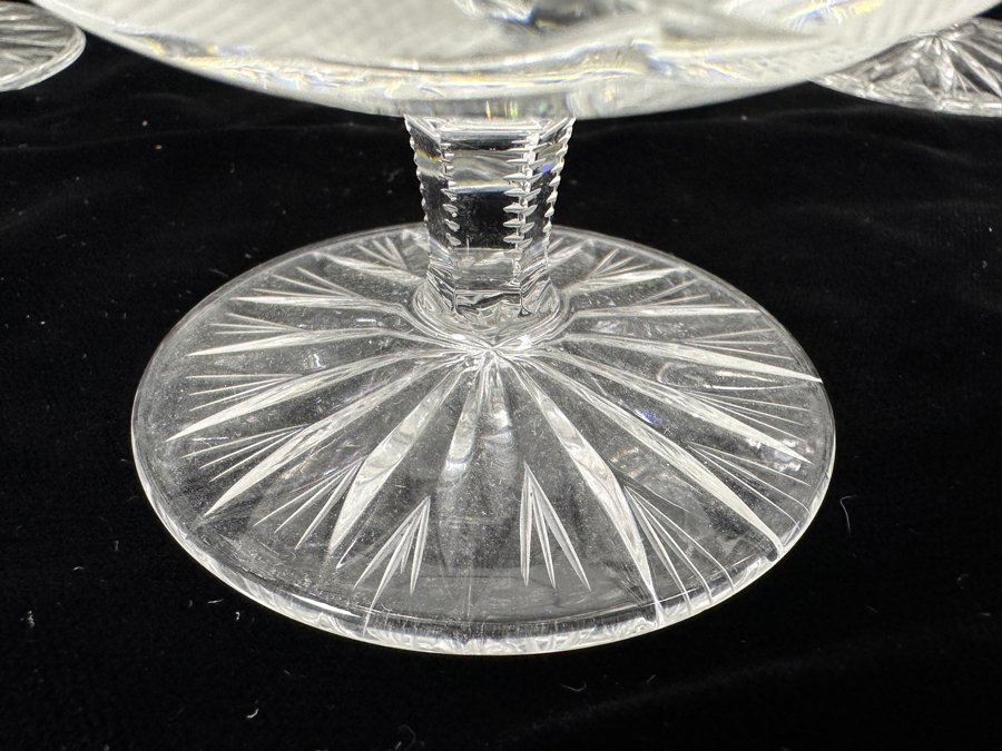 (12) Vintage Bohemia Hand Cut Lead Crystal Brandy Snifter Stemware Glasses Made In Czechoslovakia 4 5/8H [Photo 9]