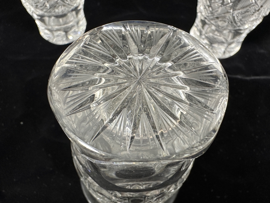 (4) Vintage Bohemia Hand Cut Lead Crystal Glasses Made In Czechoslovakia 4H [Photo 6]