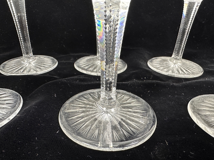 (8) Vintage Bohemia Hand Cut Lead Crystal Stemware Glasses Made In Czechoslovakia 5H [Photo 3]