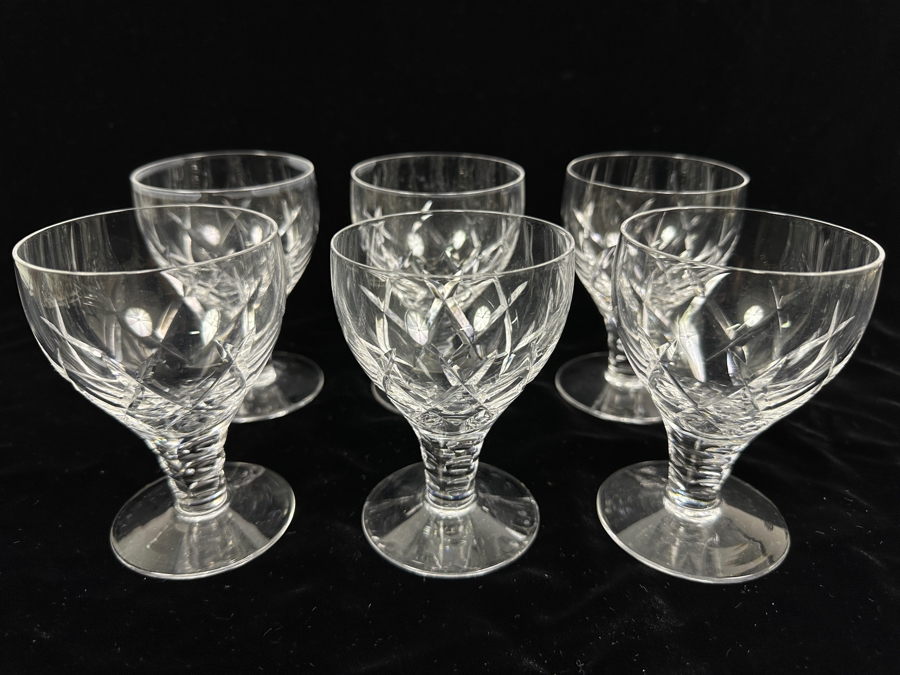 (6) Stuart England Crystal Stemware Glasses 4 3/8H [Photo 4]