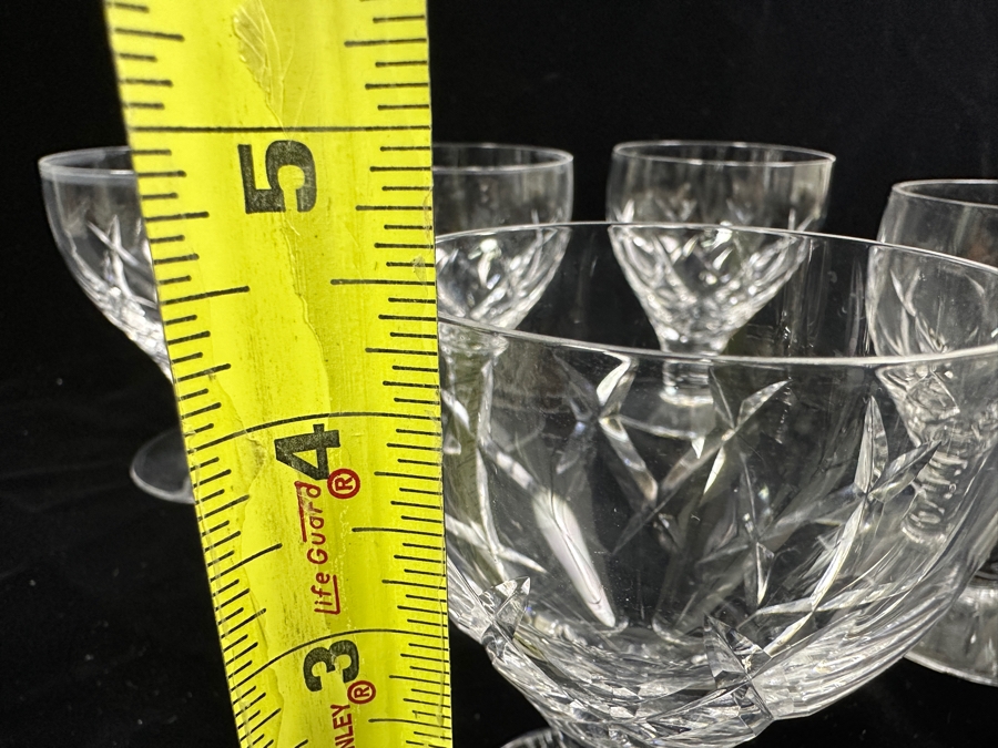 (6) Stuart England Crystal Stemware Glasses 4 3/8H [Photo 7]