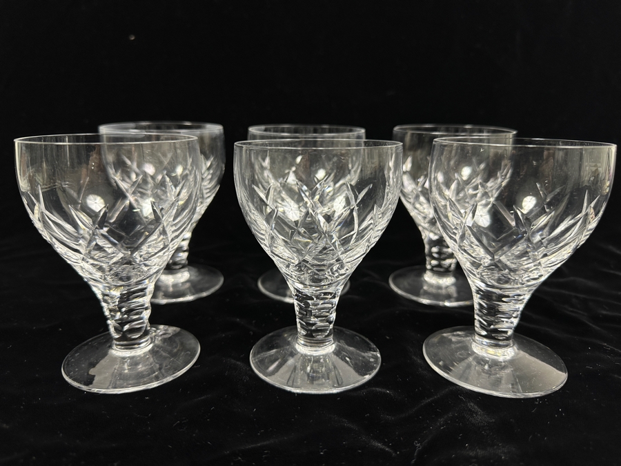 (6) Stuart England Crystal Stemware Glasses 4 3/8H [Photo 3]