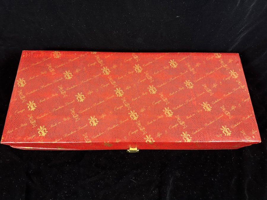 (6) New 24K Gold Rim Alfa & Omega Crystal Stemware Glasses Murano Italy In Original Box 7H [Photo 14]