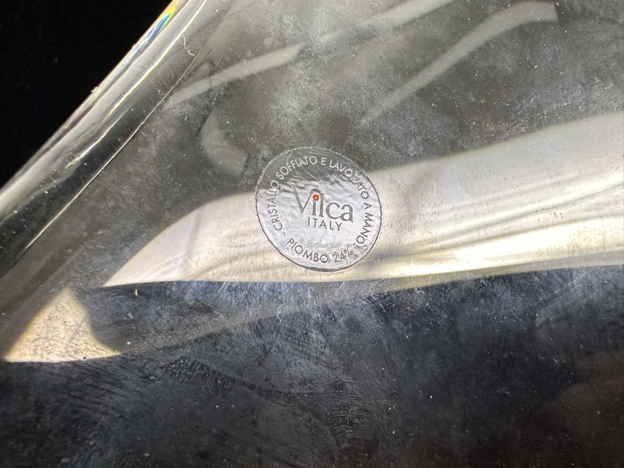 Vilca Italy Crystal Sailboat Sculpture Artist Signed 13.5H [Photo 3]