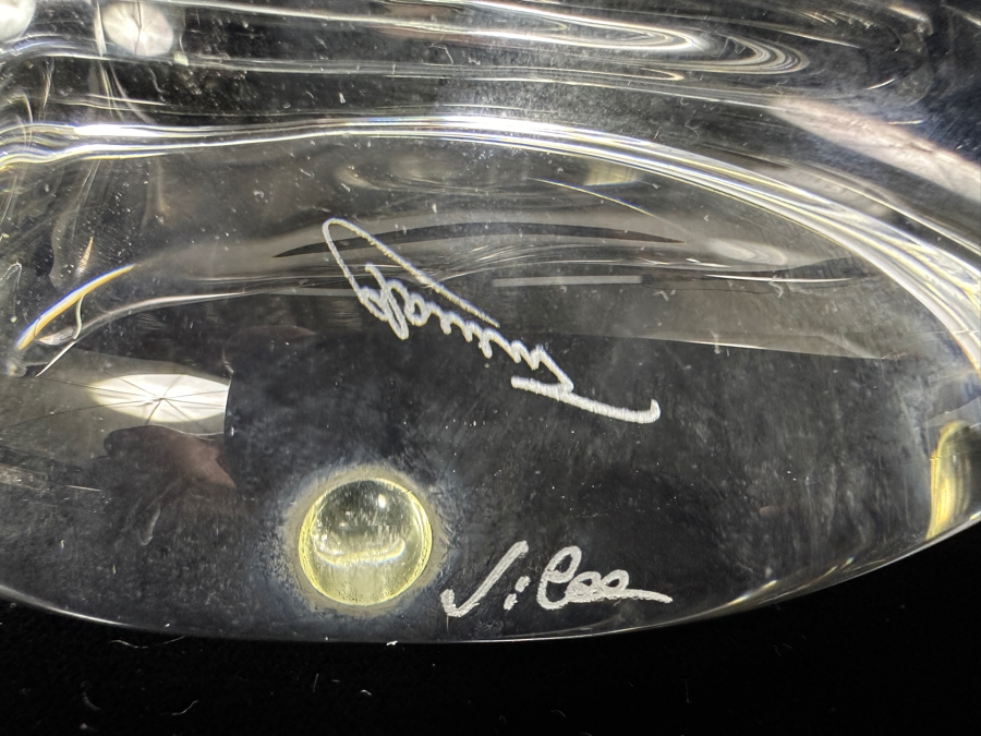 Vilca Italy Crystal Sailboat Sculpture Artist Signed 13.5H [Photo 2]