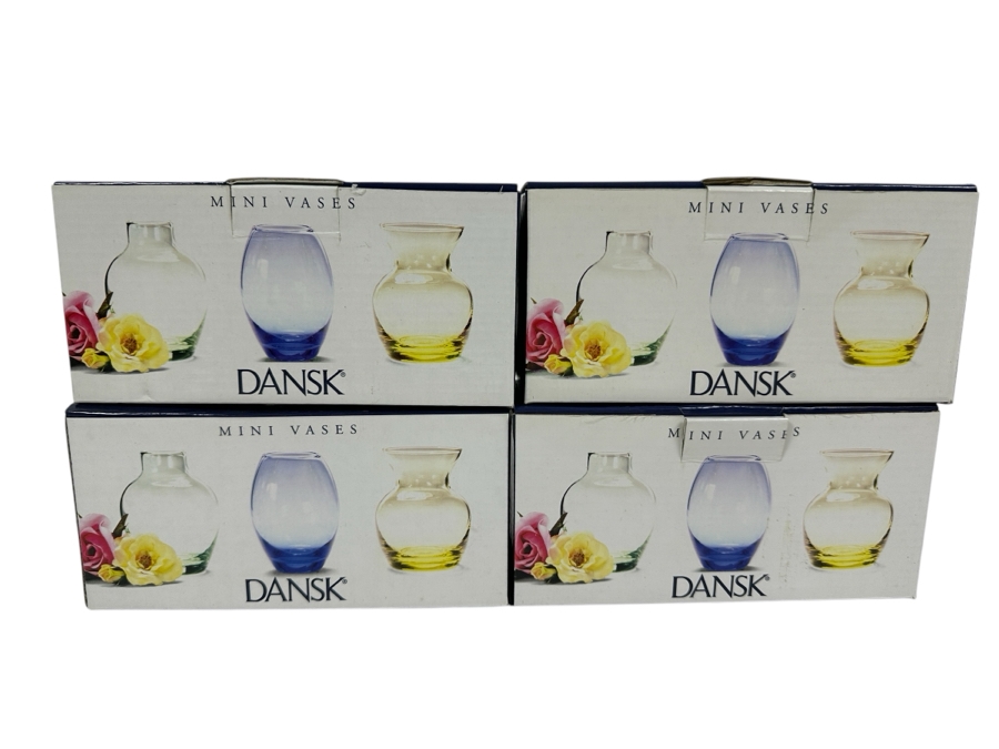 New Dansk Mini Vases 3 In Each Box - 12 Vases Total [Photo 1]