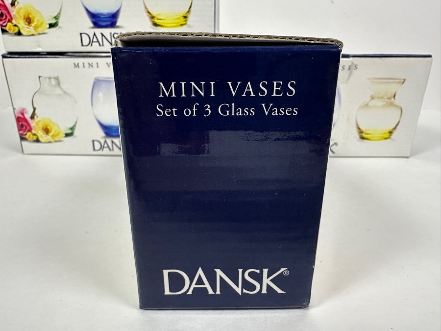 New Dansk Mini Vases 3 In Each Box - 12 Vases Total [Photo 3]