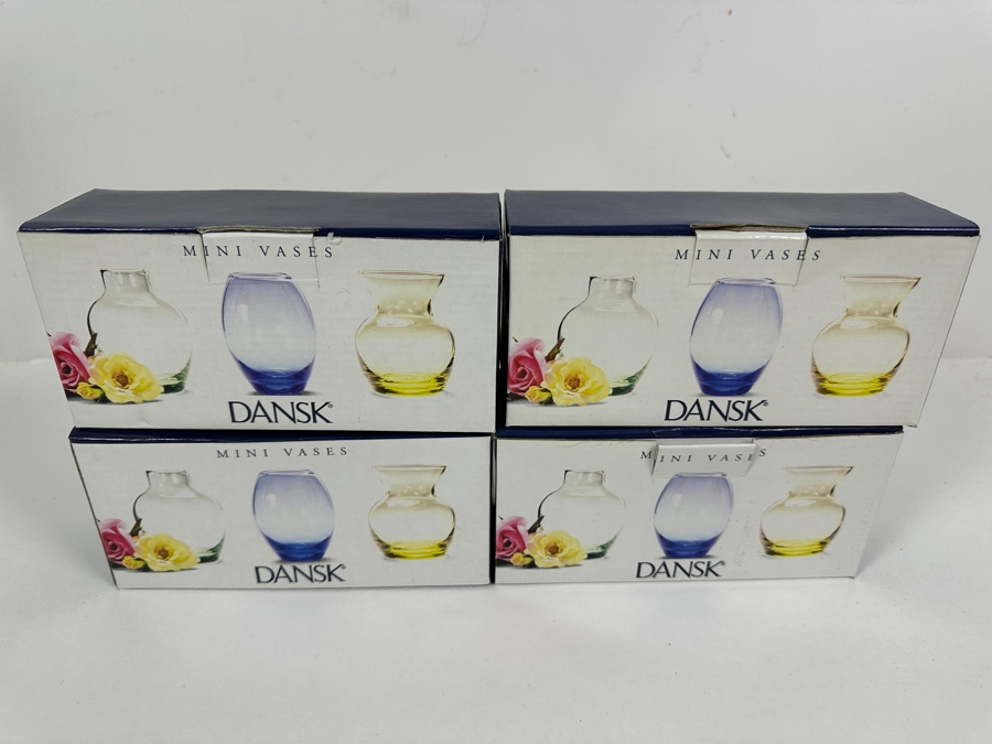 New Dansk Mini Vases 3 In Each Box - 12 Vases Total [Photo 2]