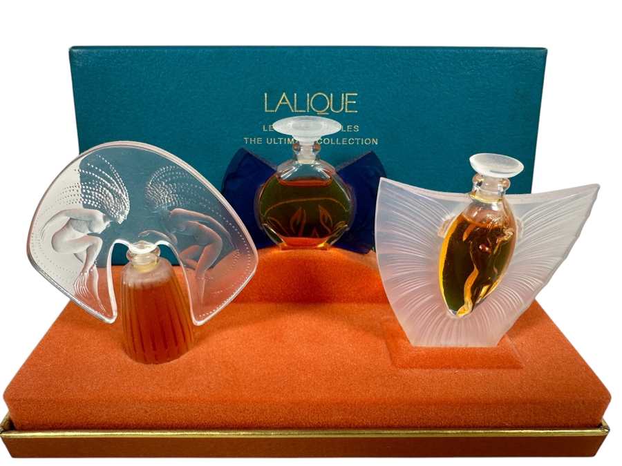 Lalique France Les Flacons Collection Miniatures Perfume Bottles Edition 1998, 1999 And 2000 With Box Les Introuvables The Ultimate Collection [Photo 1]