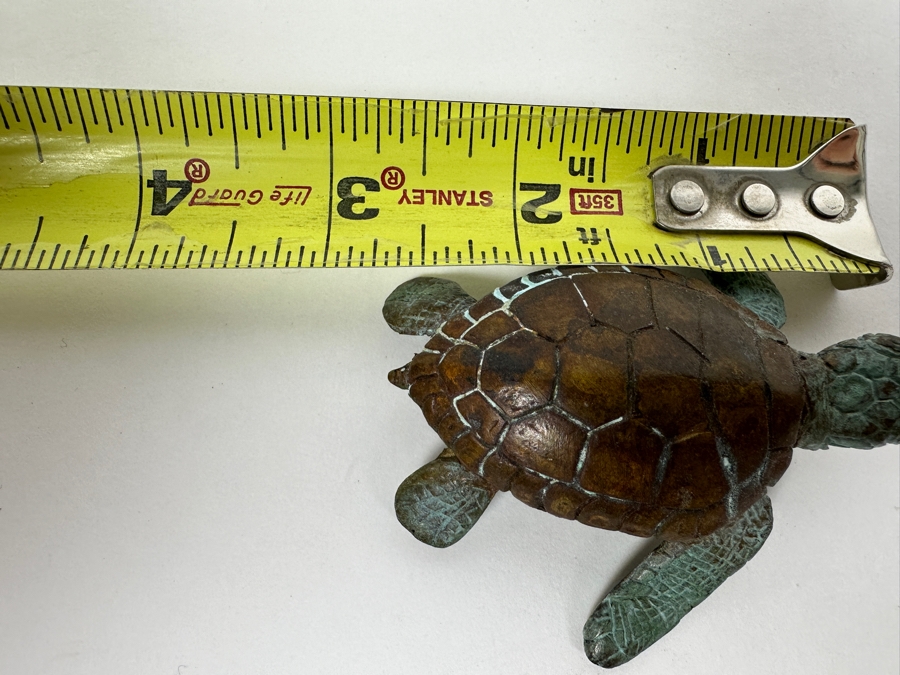 Limited Edition Solid Bronze Sea Turtle Signed JK Honor Excellence Numbered 441 Of 3,000 3L [Photo 12]