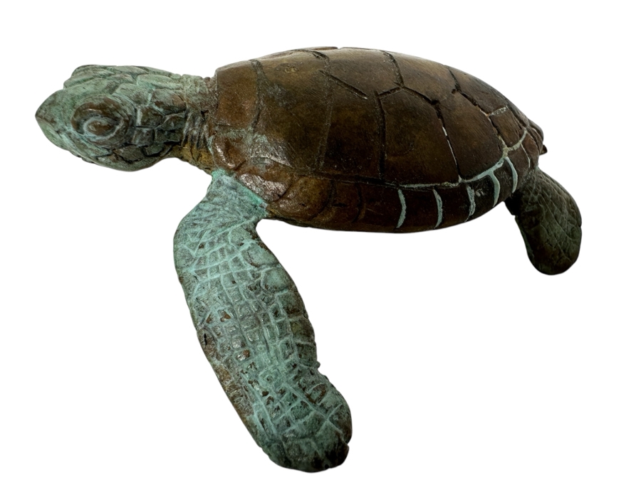 Limited Edition Solid Bronze Sea Turtle Signed JK Honor Excellence Numbered 441 Of 3,000 3L [Photo 1]