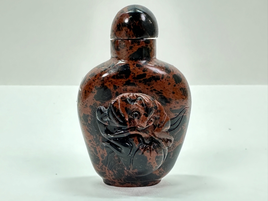 Hand Carved Soapstone Bottle Vase