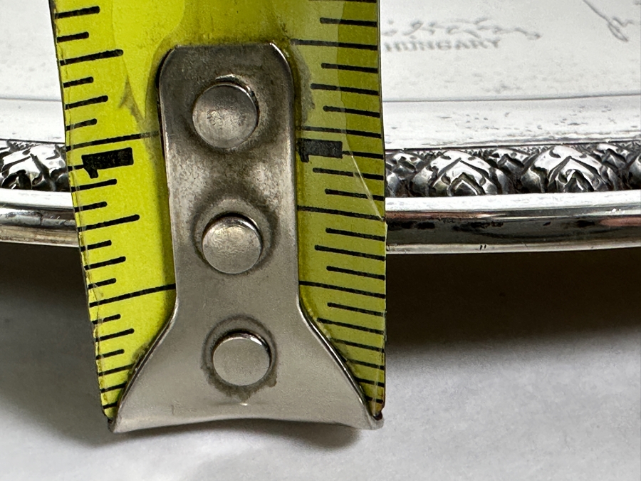 Large Sterling Silver Platter Presented To Mr. Chi Owyang, Ambassador Of Singapore And Dean Of The Diplomatic Corps Bangkok February 29, 1988 Facsimilie Signed By Various Countries Including The USA And CSSR 17.25 X 12 846g [Photo 17]