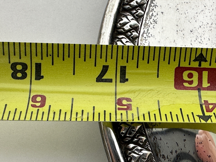 Large Sterling Silver Platter Presented To Mr. Chi Owyang, Ambassador Of Singapore And Dean Of The Diplomatic Corps Bangkok February 29, 1988 Facsimilie Signed By Various Countries Including The USA And CSSR 17.25 X 12 846g [Photo 15]