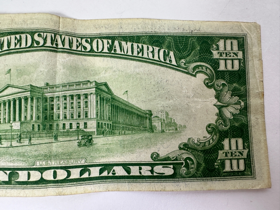 Just Added - $10 1928 B U.S. Federal Reserve Note With Redeemable In Gold On Demand At US Treasury Clause [Photo 9]