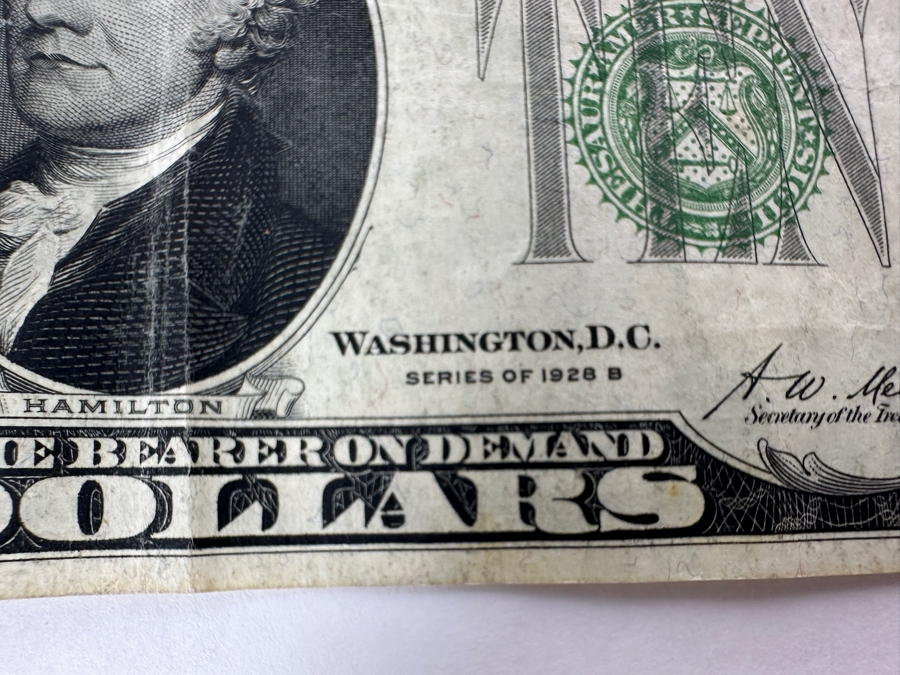 Just Added - $10 1928 B U.S. Federal Reserve Note With Redeemable In Gold On Demand At US Treasury Clause [Photo 5]
