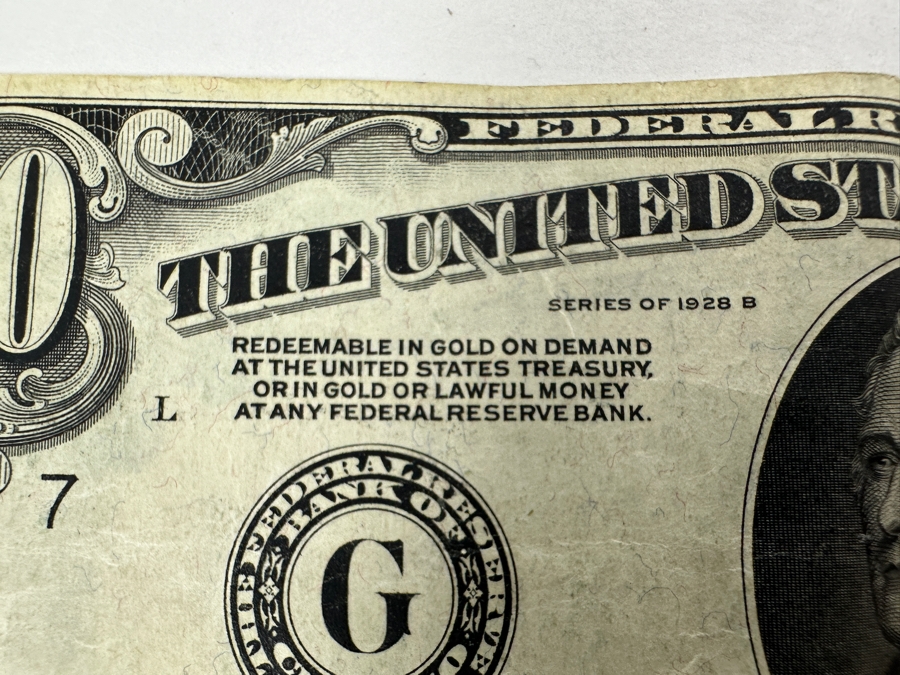 Just Added - $10 1928 B U.S. Federal Reserve Note With Redeemable In Gold On Demand At US Treasury Clause [Photo 4]
