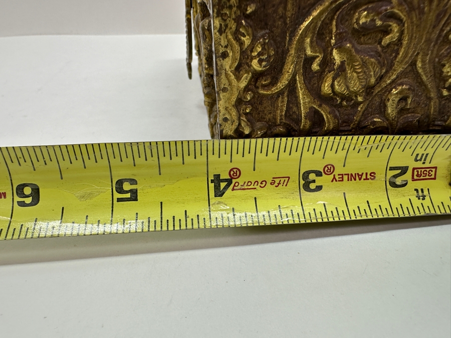 Just Added - Erhard & Sohne Art Nouveau Jugendstil Design Schatulle Casket Box Solid Brass With Velvet Lining And Key 7W X 4D X 4H [Photo 10]