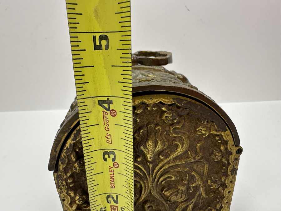 Just Added - Erhard & Sohne Art Nouveau Jugendstil Design Schatulle Casket Box Solid Brass With Velvet Lining And Key 7W X 4D X 4H [Photo 11]