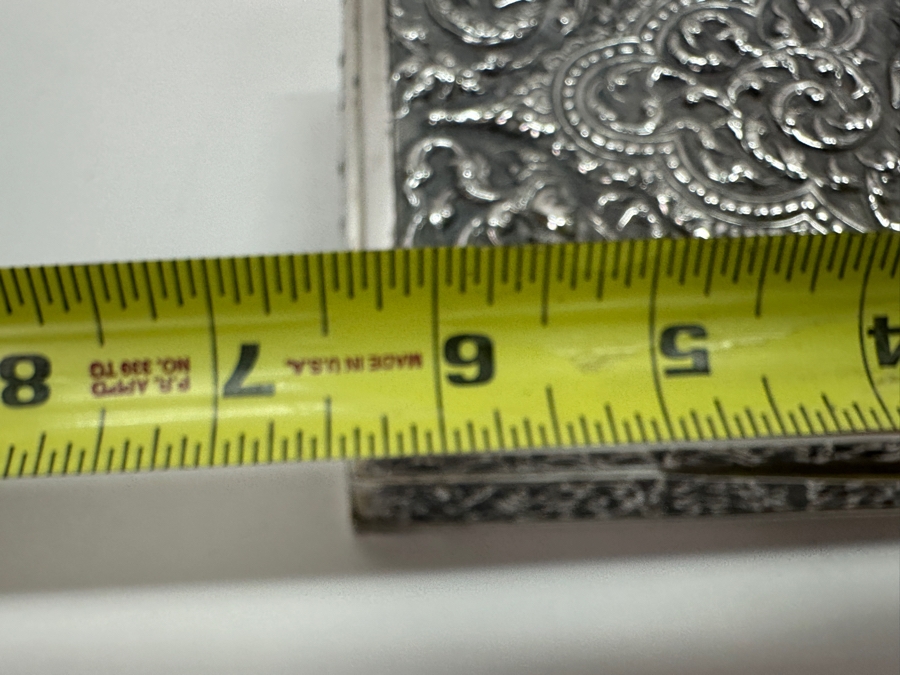 Stunning Vintage Repousse Sterling Silver Box From Thailand Made In Siam Presented To Hsuan Owyang May 1967 6.25W X 3.5D X 2H 385g [Photo 13]