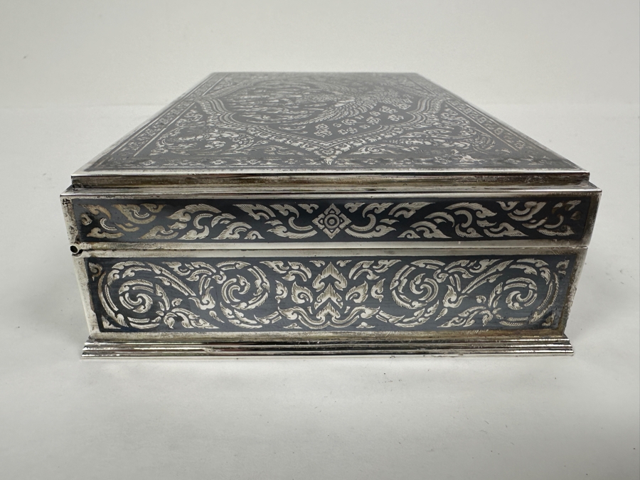 Vintage Sterling Silver Box From Thailand SYKH 8W X 4.5D X 2H 645g [Photo 7]