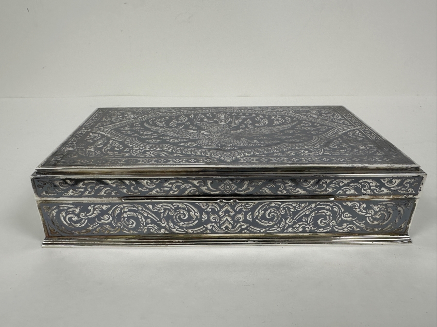 Vintage Sterling Silver Box From Thailand SYKH 8W X 4.5D X 2H 645g [Photo 6]