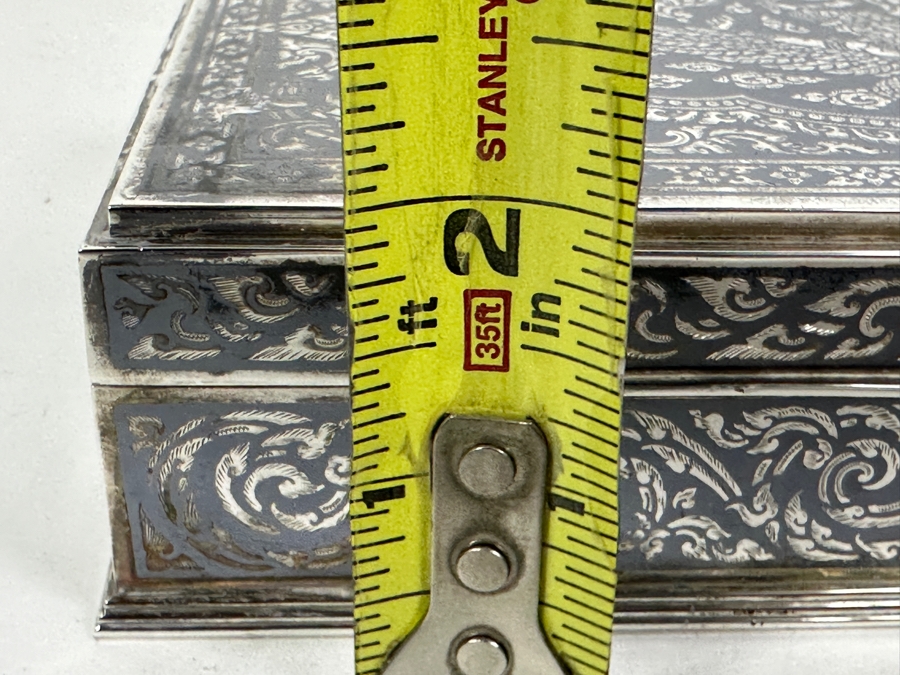 Vintage Sterling Silver Box From Thailand SYKH 8W X 4.5D X 2H 645g [Photo 17]