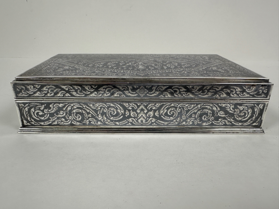 Vintage Sterling Silver Box From Thailand SYKH 8W X 4.5D X 2H 645g [Photo 8]