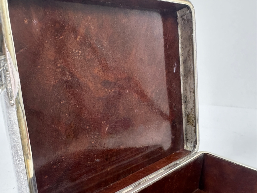 Vintage Sterling Silver Box From Thailand Thainakon 4.5W X 3.5D X 1.5H 279g [Photo 8]